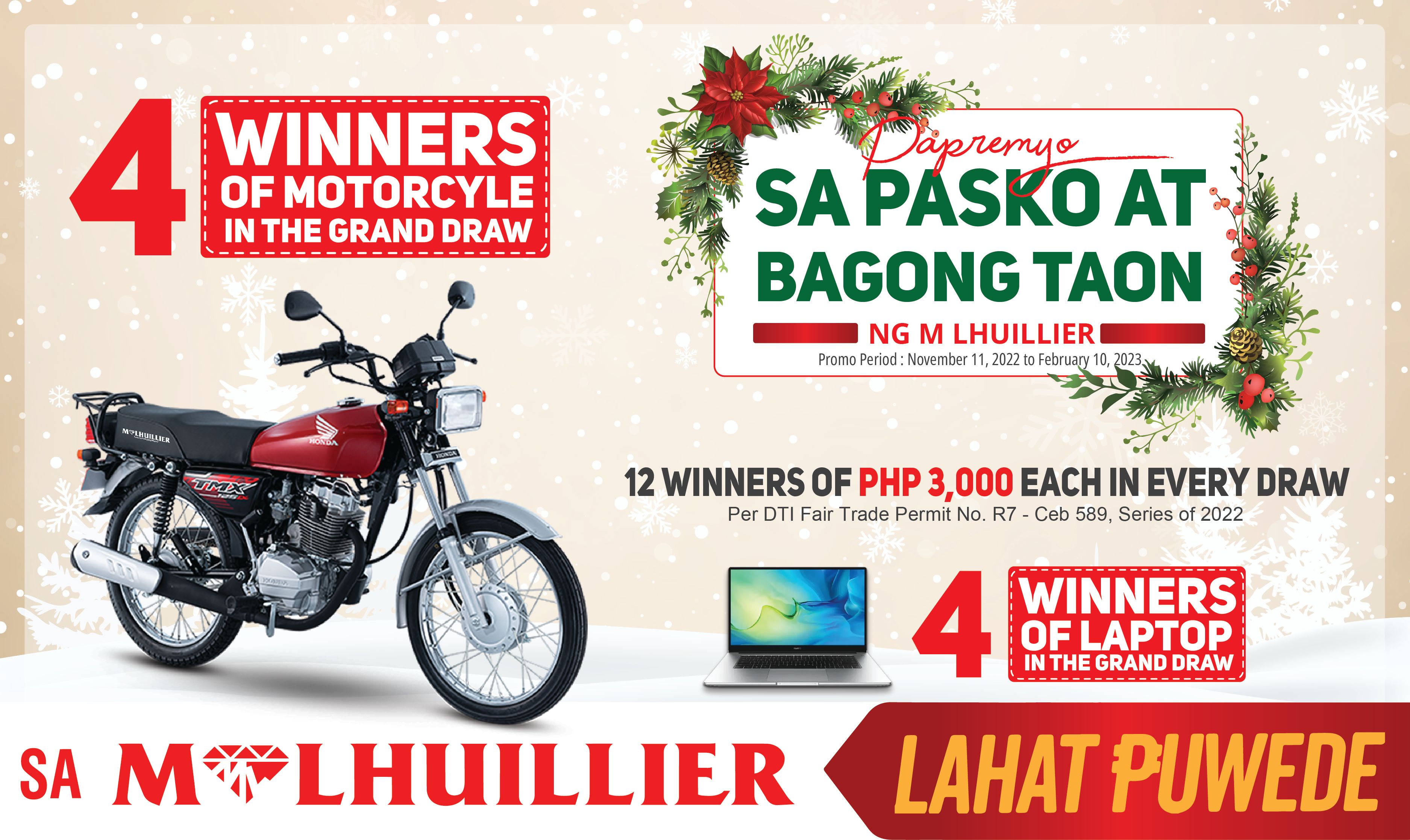 PAPREMYO SA PASKO AT BAGONG TAON NG M LHUILLIER