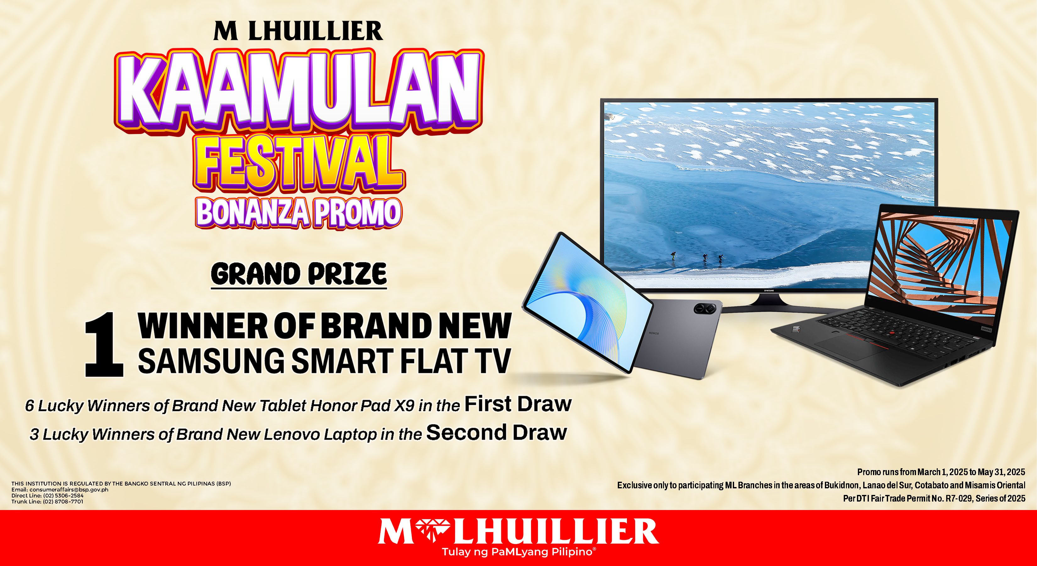 M LHUILLIER KAAMULAN FESTIVAL BONANZA PROMO
