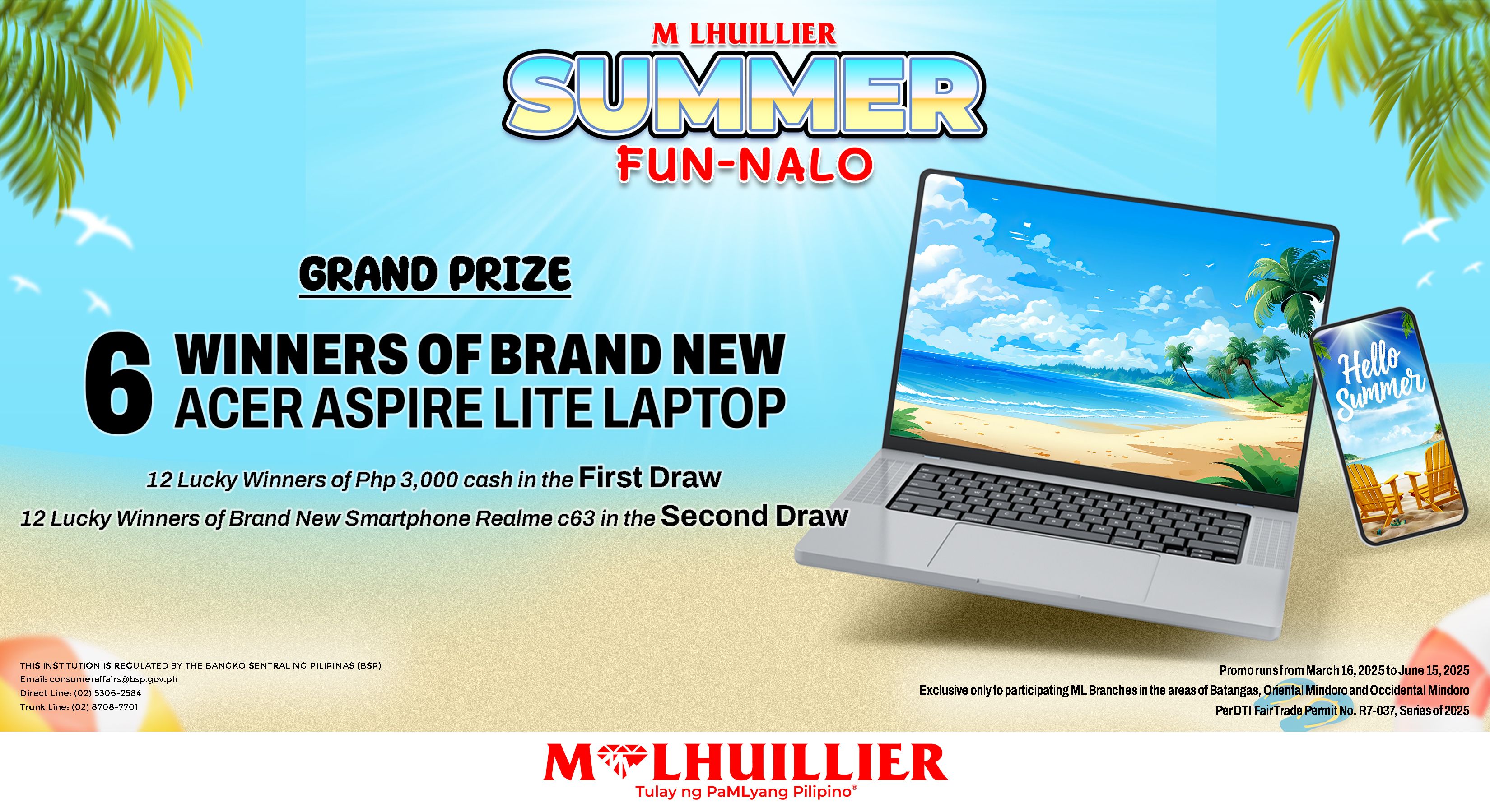 M LHUILLIER SUMMER FUN-NALO
