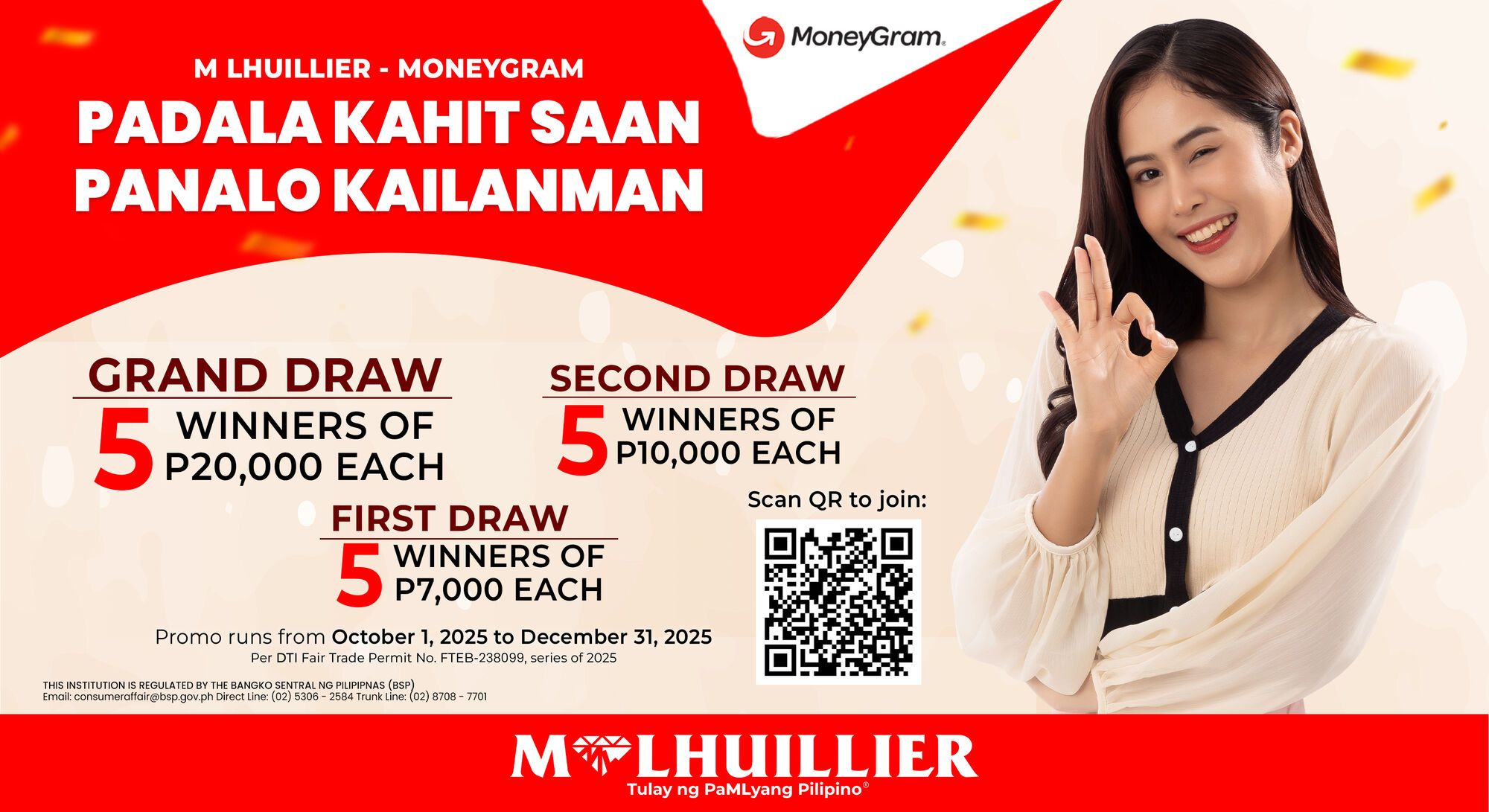 M LHUILLIER – MONEYGRAM PADALA KAHIT SAAN, PANALO KAILANMAN
