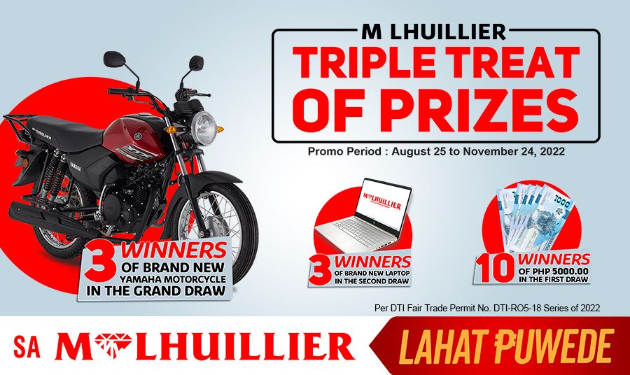 M LHUILLIER TRIPLE TREAT OF PRIZES